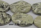 CTW306 15.5 inches 20*30mm wavy oval artistic jasper beads