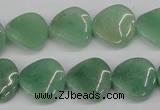 CTW34 15.5 inches 16mm twisted coin green aventurine beads wholesale