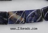 CTW376 15.5 inches 15*20mm twisted rectangle sodalite gemstone beads