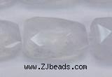 CTW500 15.5 inches 20*30mm faceted & twisted synthetic quartz beads