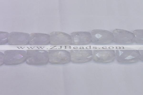 CTW500 15.5 inches 20*30mm faceted & twisted synthetic quartz beads