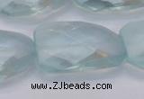 CTW503 15.5 inches 20*30mm faceted & twisted synthetic quartz beads