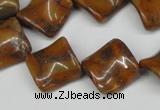 CTW55 15.5 inches 15*15mm twisted diamond jasper gemstone beads