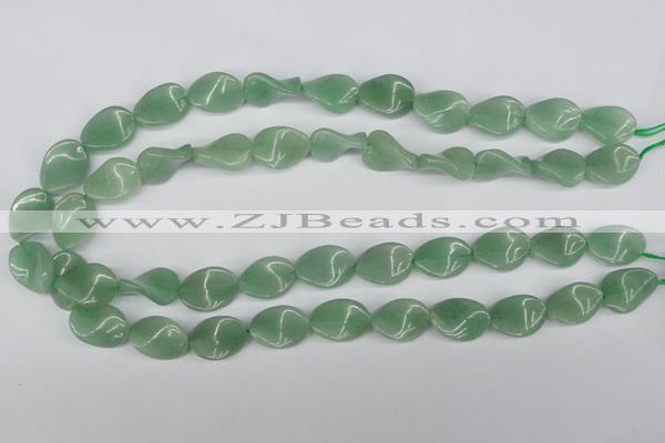 CTW61 15.5 inches 13*18mm twisted oval green aventurine beads