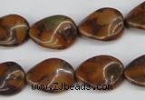 CTW62 15.5 inches 13*18mm twisted oval jasper gemstone beads