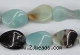 CTW65 15.5 inches 13*18mm twisted oval amazonite gemstone beads