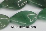 CTW90 15.5 inches 18*30mm twisted oval green aventurine beads