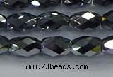 CTZ648 15.5 inches 7*11mm faceted rice terahertz beads wholesale