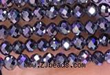 CTZ651 15.5 inches 2mm faceted round tiny terahertz beads