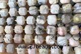 CUBE224 15 inches 10mm faceted cube pink opal beads wholesale