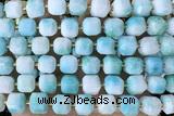 CUBE229 15 inches 10mm faceted cube jade beads wholesale