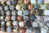 CUBE235 15 inches 10mm faceted cube jasper beads wholesale
