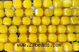 CUBE238 15 inches 10mm faceted cube jade beads wholesale
