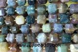 CUBE241 15 inches 10mm faceted cube Indian agate beads wholesale