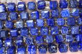 CUBE256 15 inches 10mm faceted cube lapis lazuli beads wholesale