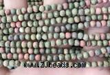 CUG190 15.5 inches 4mm round matte unakite beads wholesale