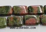 CUG53 16 inches 13*18mm rectangle natural unakite gemstone beads