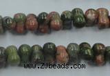 CUG65 16 inches 8*12mm bone natural unakite gemstone beads wholesale
