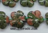 CUG74 15.5 inches 20mm carved flower unakite gemstone beads