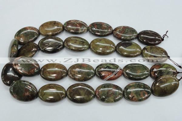 CUJ03 15.5 inches 22*30mm oval autumn jasper gemstone beads