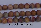 CVJ10 15.5 inches 4mm round matte venus jasper beads wholesale