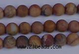 CVJ11 15.5 inches 6mm round matte venus jasper beads wholesale