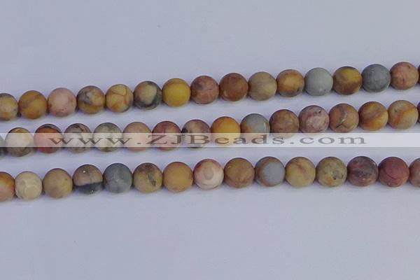 CVJ16 15.5 inches 14mm round matte venus jasper beads wholesale