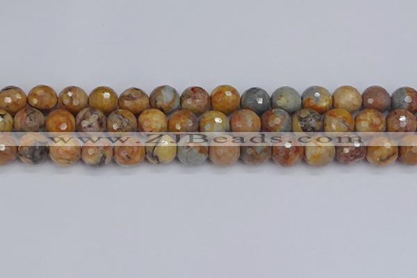 CVJ25 15.5 inches 12mm faceted round venus jasper beads wholesale