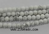 CWB200 15.5 inches 4mm round natural white howlite beads wholesale