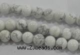 CWB201 15.5 inches 6mm round natural white howlite beads wholesale