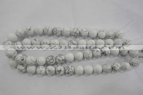 CWB205 15.5 inches 14mm round natural white howlite beads wholesale