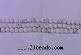 CWB225 15.5 inches 14mm round matte white howlite beads
