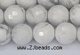 CWB233 15.5 inches 10mm faceted round white howlite beads