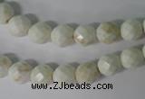 CWB301 15.5 inches 6mm faceted round howlite turquoise beads