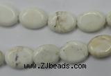 CWB352 15.5 inches 10*14mm oval howlite turquoise beads wholesale