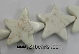 CWB379 15.5 inches 25*25mm star howlite turquoise beads wholesale