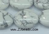 CWB53 15.5 inches 20*25mm oval natural white howlite gemstone beads