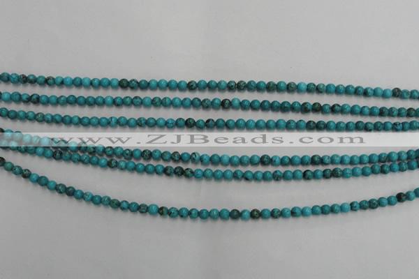 CWB551 15.5 inches 3mm round howlite turquoise beads wholesale