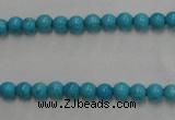 CWB552 15.5 inches 4mm round howlite turquoise beads wholesale