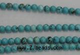 CWB553 15.5 inches 4mm round howlite turquoise beads wholesale