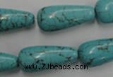 CWB678 15.5 inches 10*28mm teardrop howlite turquoise beads wholesale