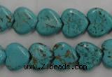 CWB715 15.5 inches 12*12mm heart howlite turquoise beads wholesale