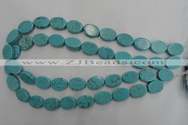 CWB734 15.5 inches 13*18mm oval howlite turquoise beads wholesale