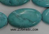 CWB738 15.5 inches 20*36mm oval howlite turquoise beads wholesale