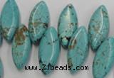 CWB755 Top-drilled 10*24mm marquise howlite turquoise beads wholesale