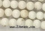 CWB800 15.5 inches 4mm round white howlite turquoise beads