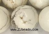 CWB809 15.5 inches 22mm round white howlite turquoise beads