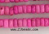 CWB822 15.5 inches 2*4mm tyre howlite turquoise beads wholesale