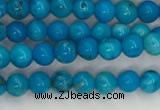 CWB856 15.5 inches 3mm round howlite turquoise beads wholesale