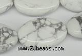 CWB87 15.5 inches 20*30mm oval natural white howlite beads